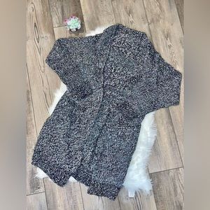 Women Black and White Cardigan Sweater